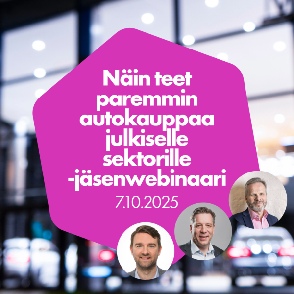 Näin teet paremmin autokauppaa julkiselle sektorille  -jäsenwebinaari 7.10.2025